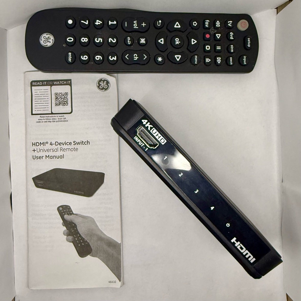GE Pro HDMI 4-Device Switch + Universal Remote
